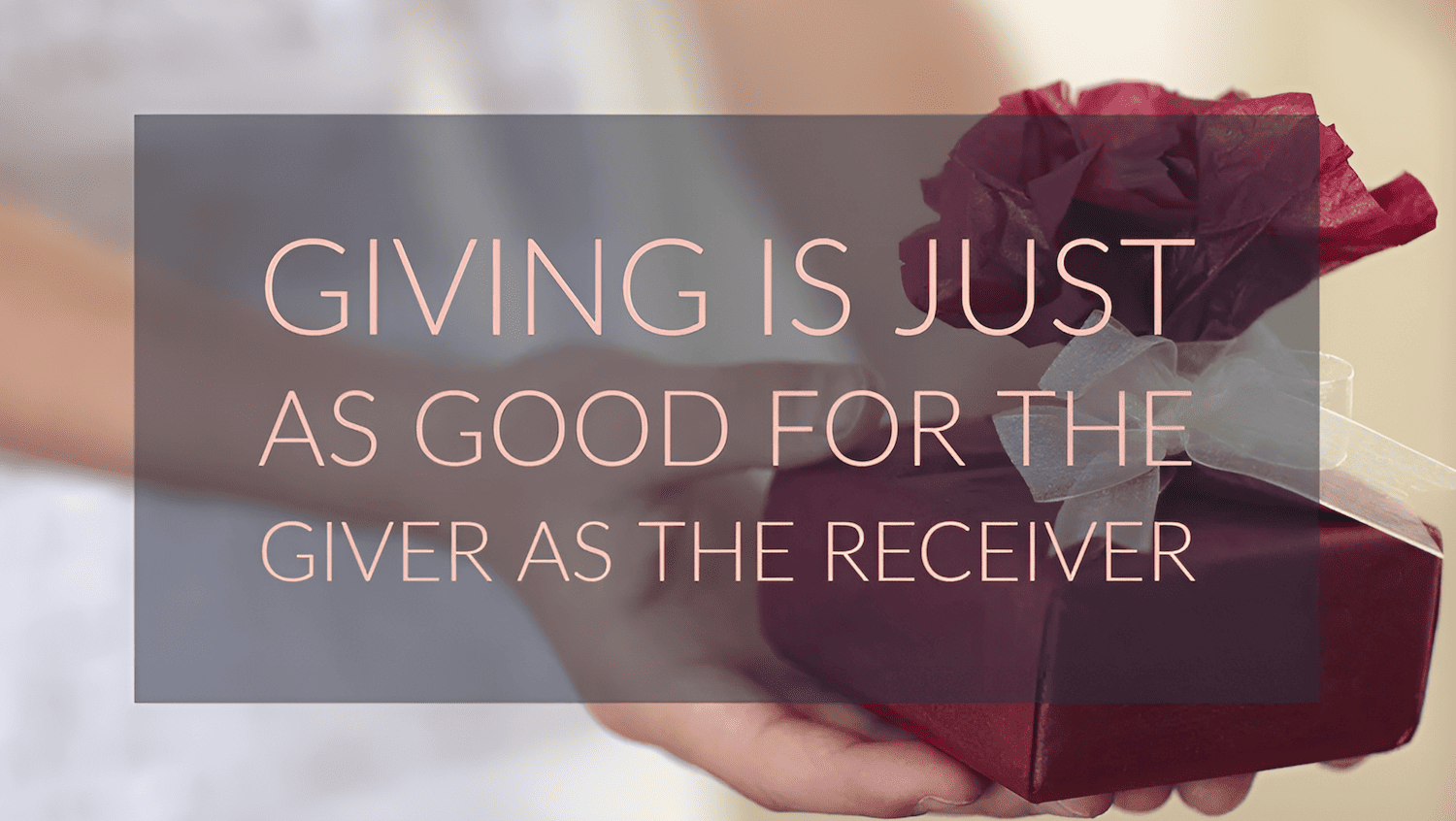 the joy of giving